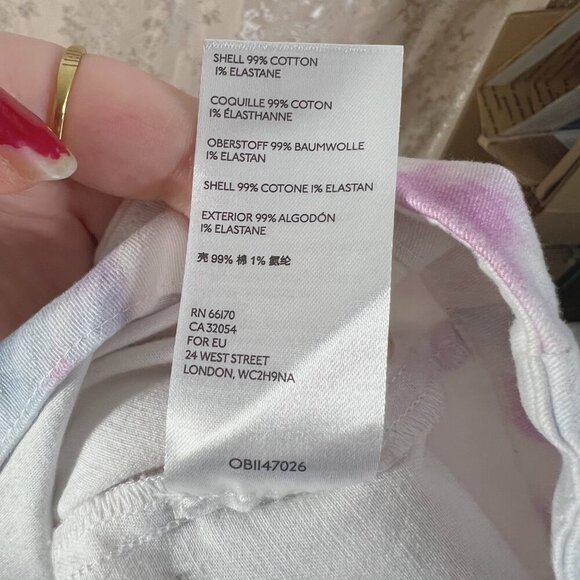 Anthropologie Kimmie Tie-Dyed Tulip Skirt Blue and Purple Denim Midi Size 4 - Picture 7 of 8